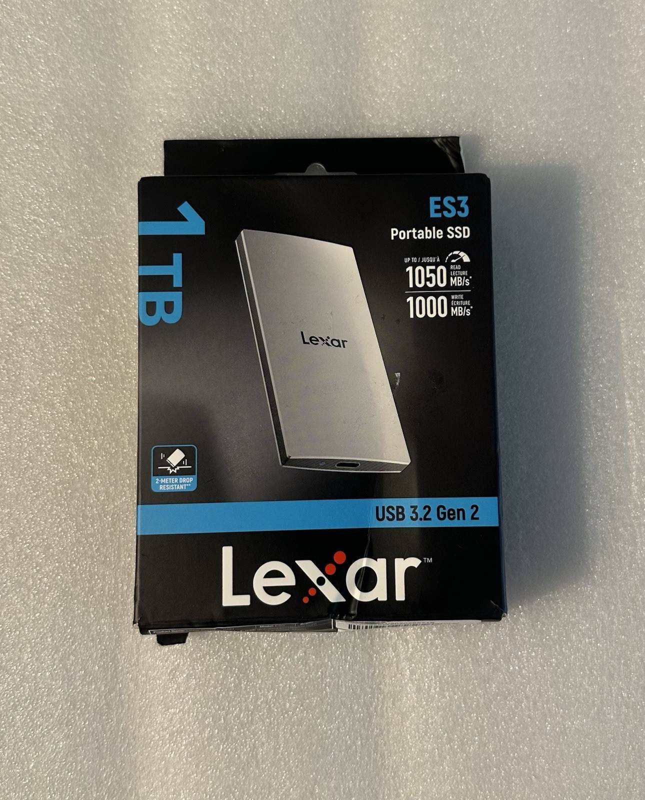 Lexar ES3 1TB Portable SSD, USB 3.2 Gen2, up to 1050Mb/S