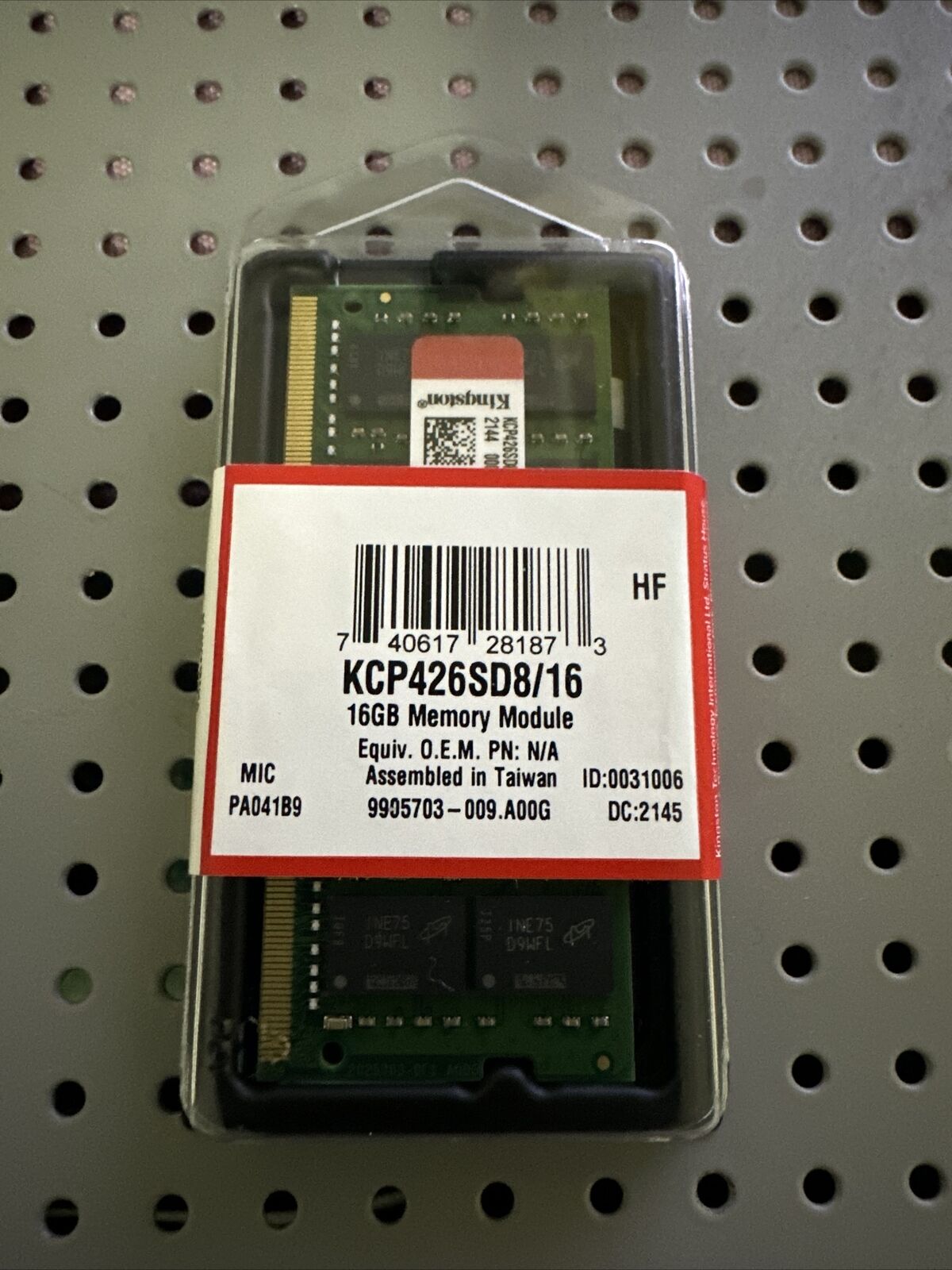 Kingston KCP426SD8/16 16GB DDR4 2666Mhz Memory RAM NEW