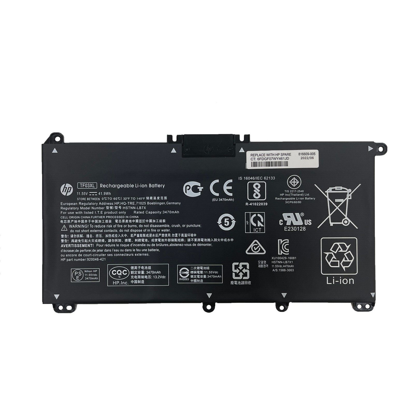 OEM 41.9Wh TF03XL Battery For HP Pavilion 14-CD 14-BP 14-BK 15-CC 15-CD 17-AR