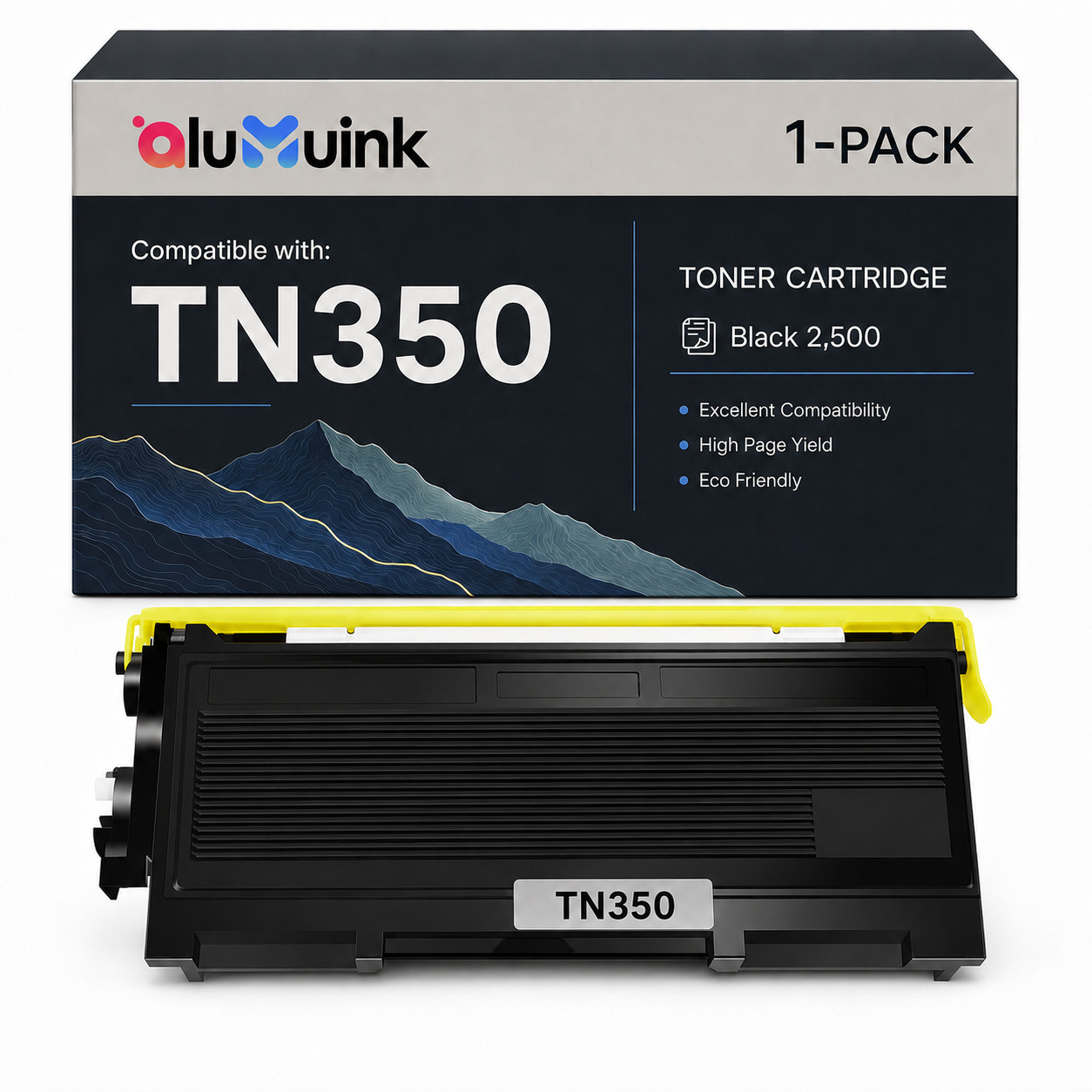 TN350Black Toner Cartridge replacement for HL-2070N, HL-2070NR, Intellifax 2820
