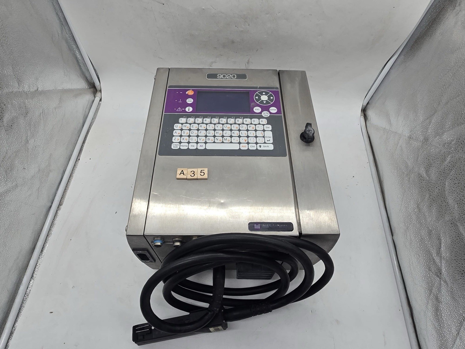 Markem-Imaje 9020 Continuous Inkjet (CIJ) Coding Printer System w/ Printhead Cab