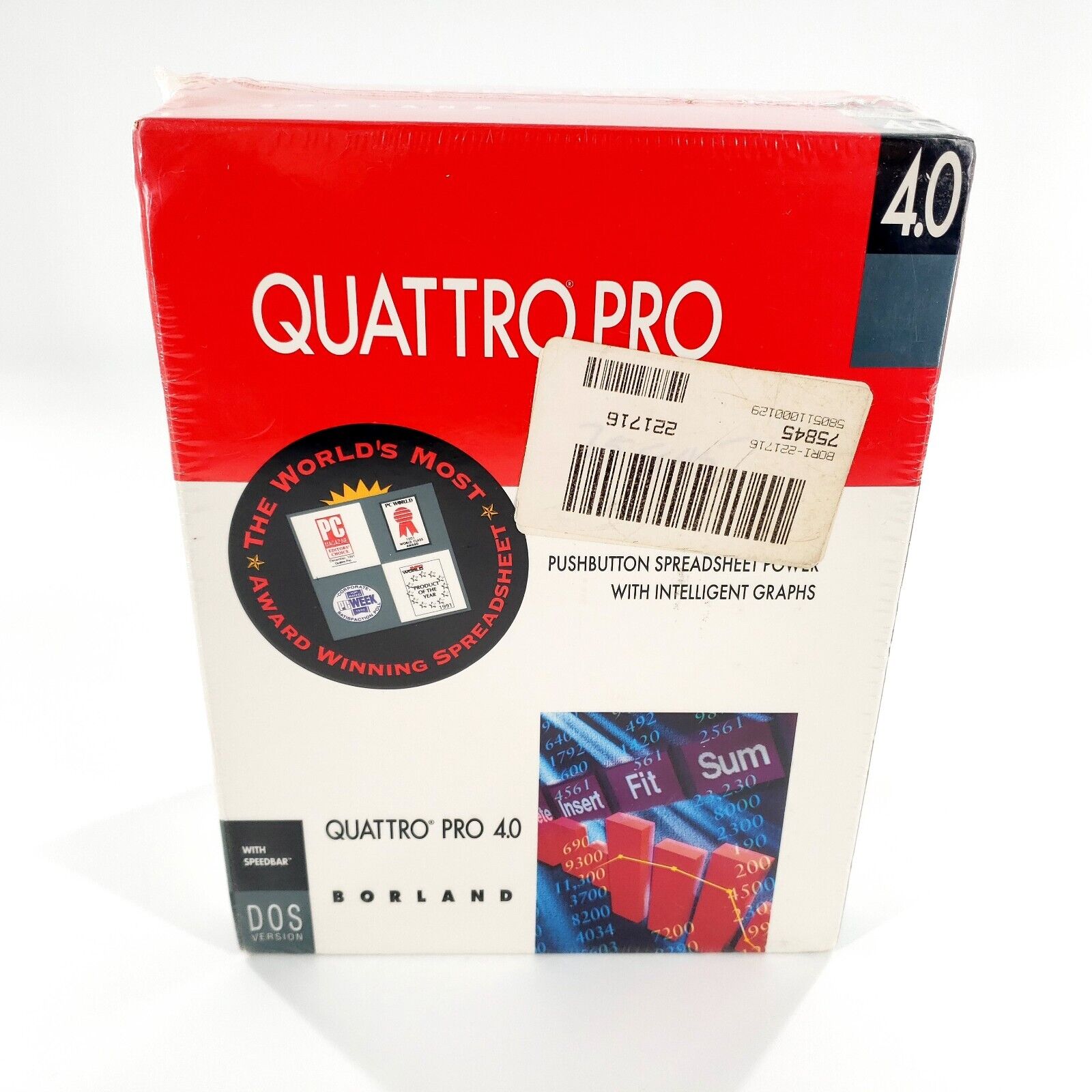 Vintage Quattro Pro 4.0 DOS Version Borland Brand New Factory Sealed