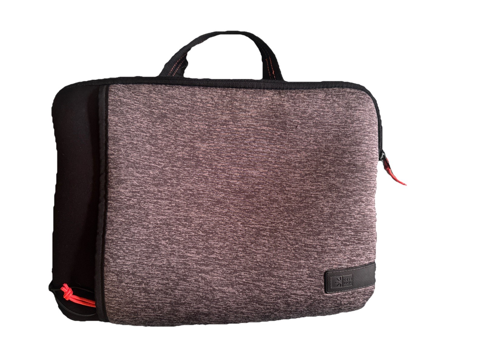 Case Logic Dual Sleeve Laptop Tablet Padded Bag Zips Black Gray 14" Google Logo
