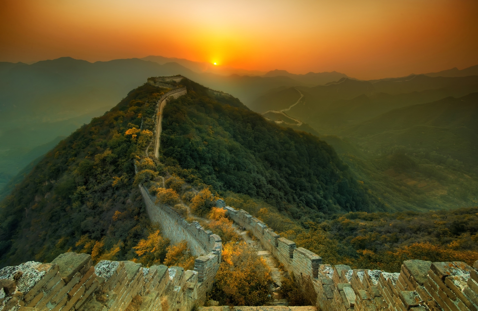 Landscape great wall of china Custom Gaming Mat Desk