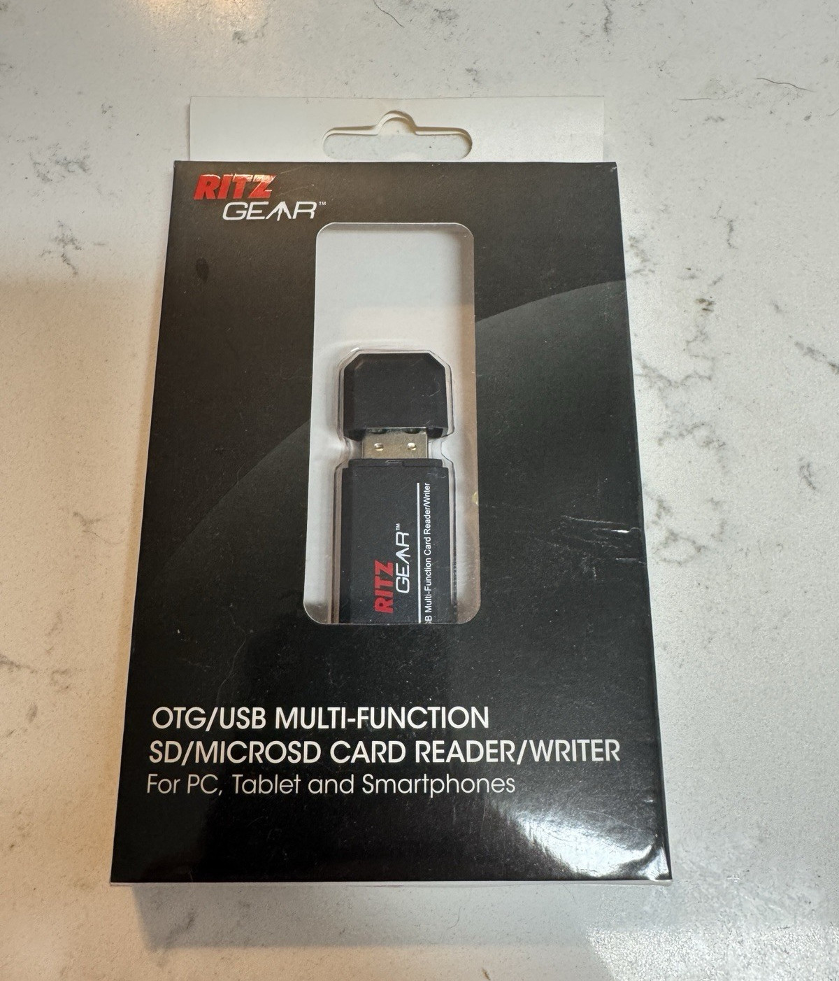 Ritz Gear OTG USB Card Reader/Writer for SD SDHC microSD MMC RS-MMC, Micro USB
