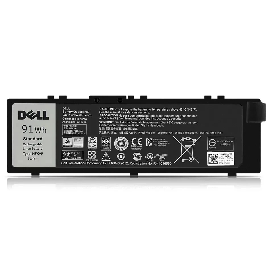 Genuine MFKVP Battery For Dell Precision 15 17 1G9VM GR5D3 M28DH 0FNY7 451-BBSB