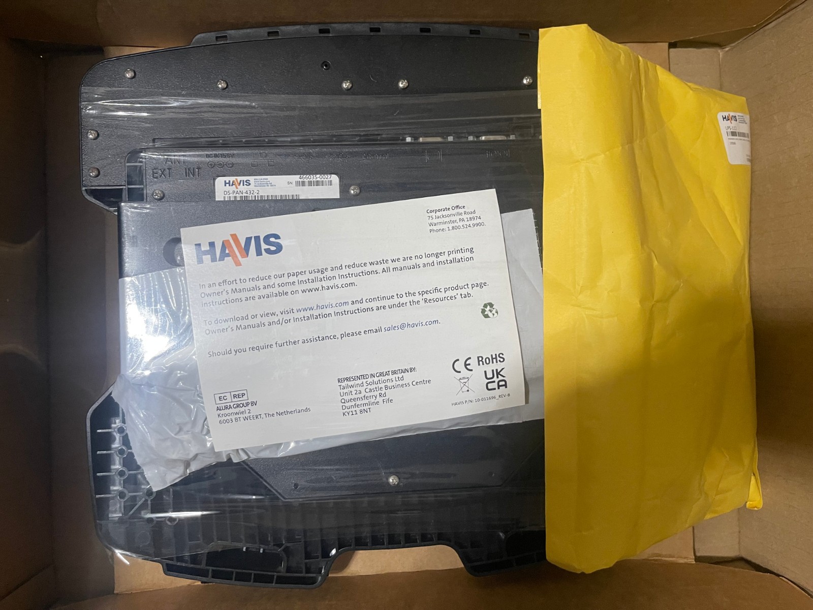 DS-PAN-432-2 Havis Docking Station For Panasonic TOUGHBOOK