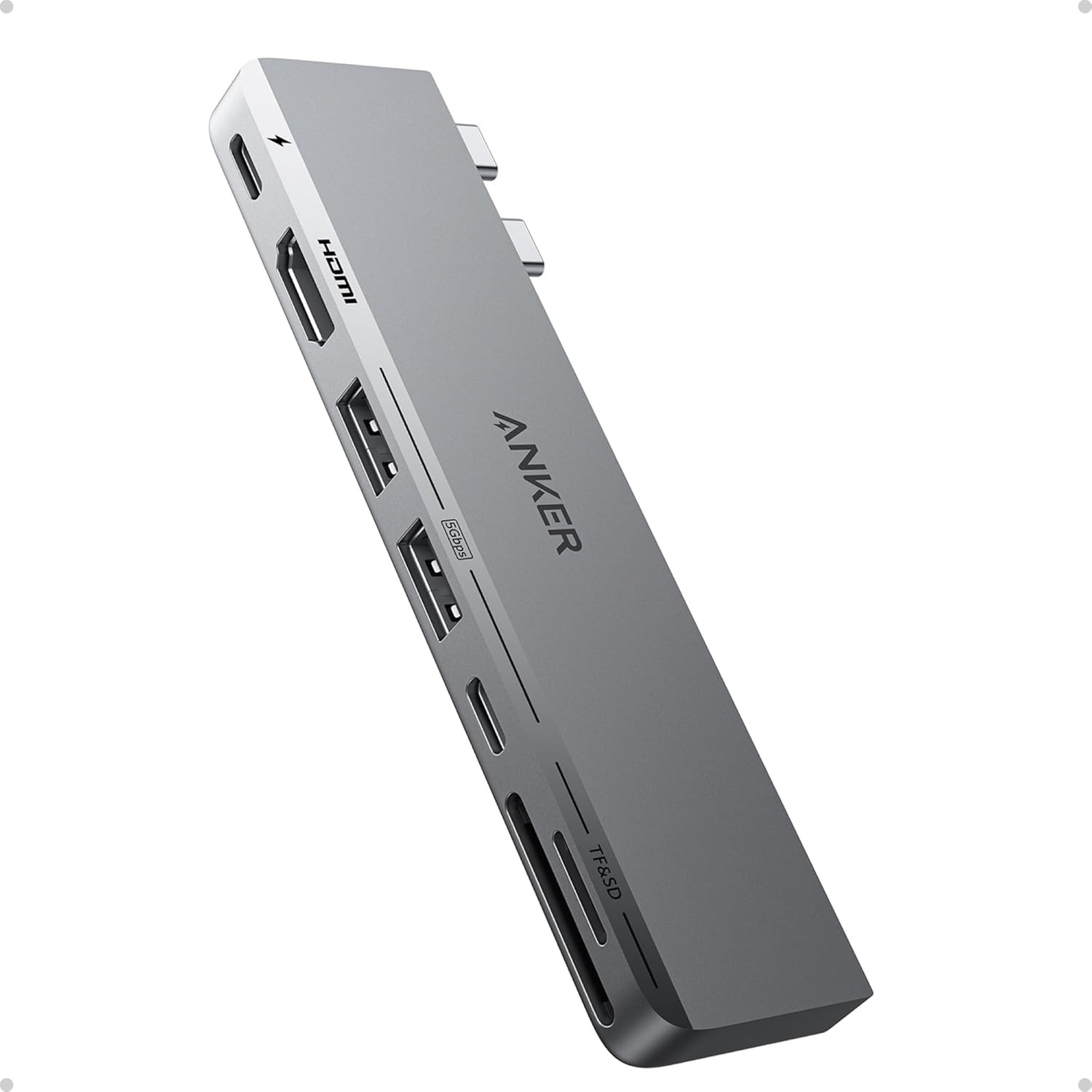 Anker USB C Hub for Macbook, 7-In-2 with 4K HDMI, Compatible with Thunderbolt 4,
