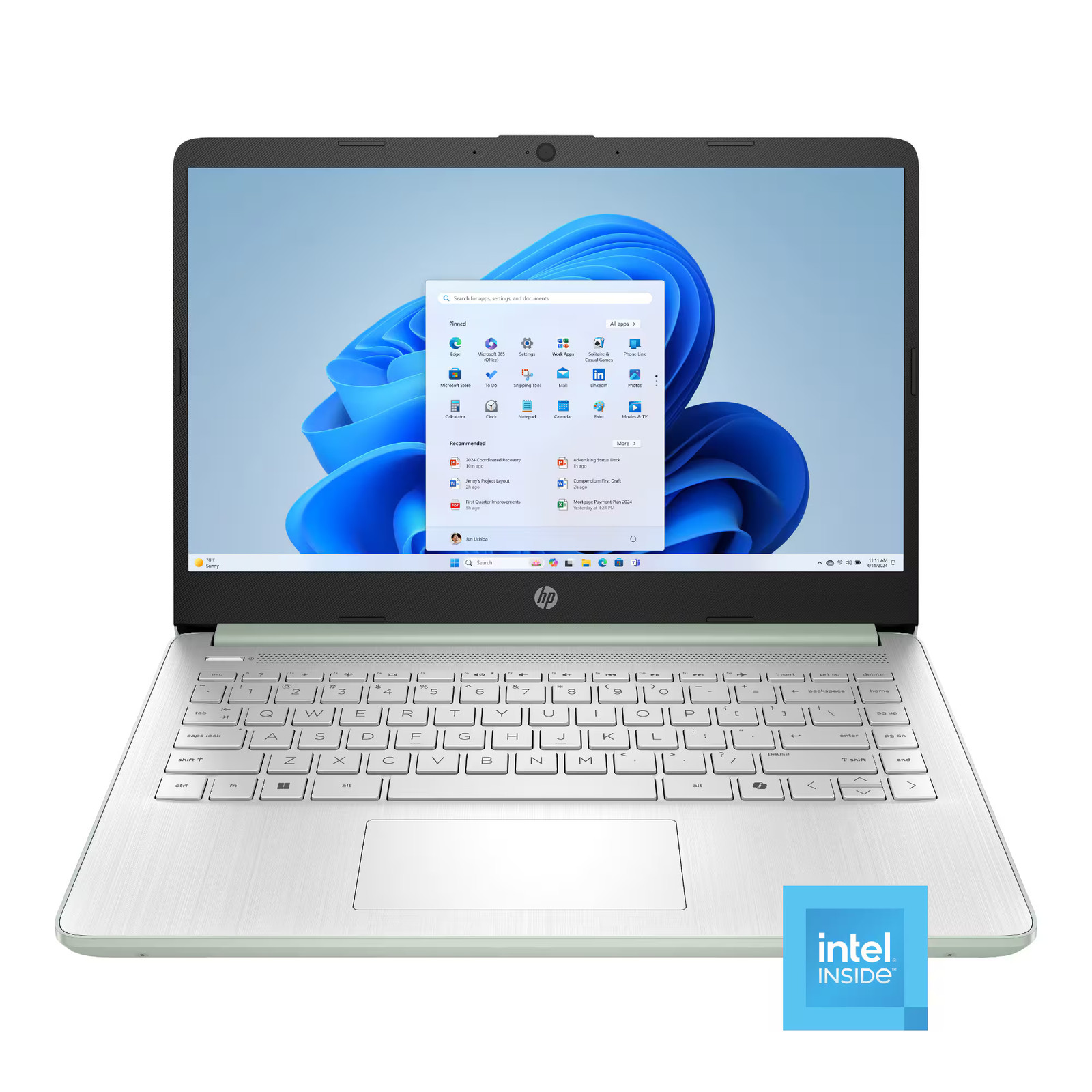 HP - 14" Laptop - Intel N150 Processor - 4GB Memory - 128GB UFS - Willow Green