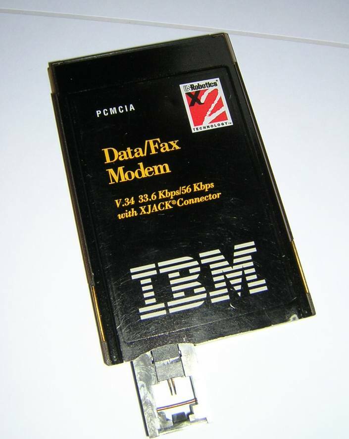 IBM US Robotics 56k PCMCIA Modem PC Card with XJACK Connector 04K0054