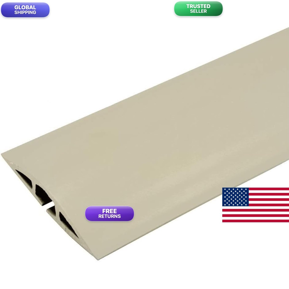 Legrand Wiremold Ivory Cord Cover Cable Concealer Kit 15 ft CDI-5 for