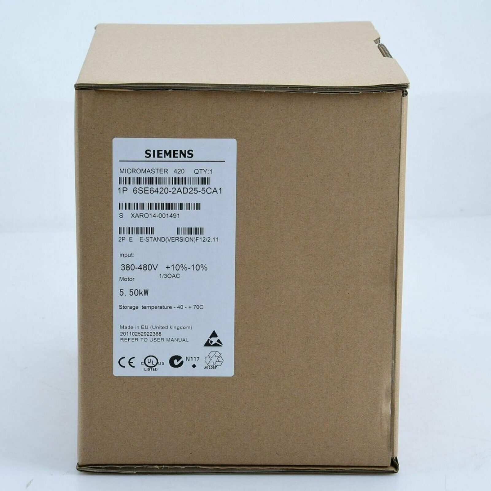 1PC New Siemens 6SE6420-2AD25-5CA1 Frequency Converter Fast Shipping
