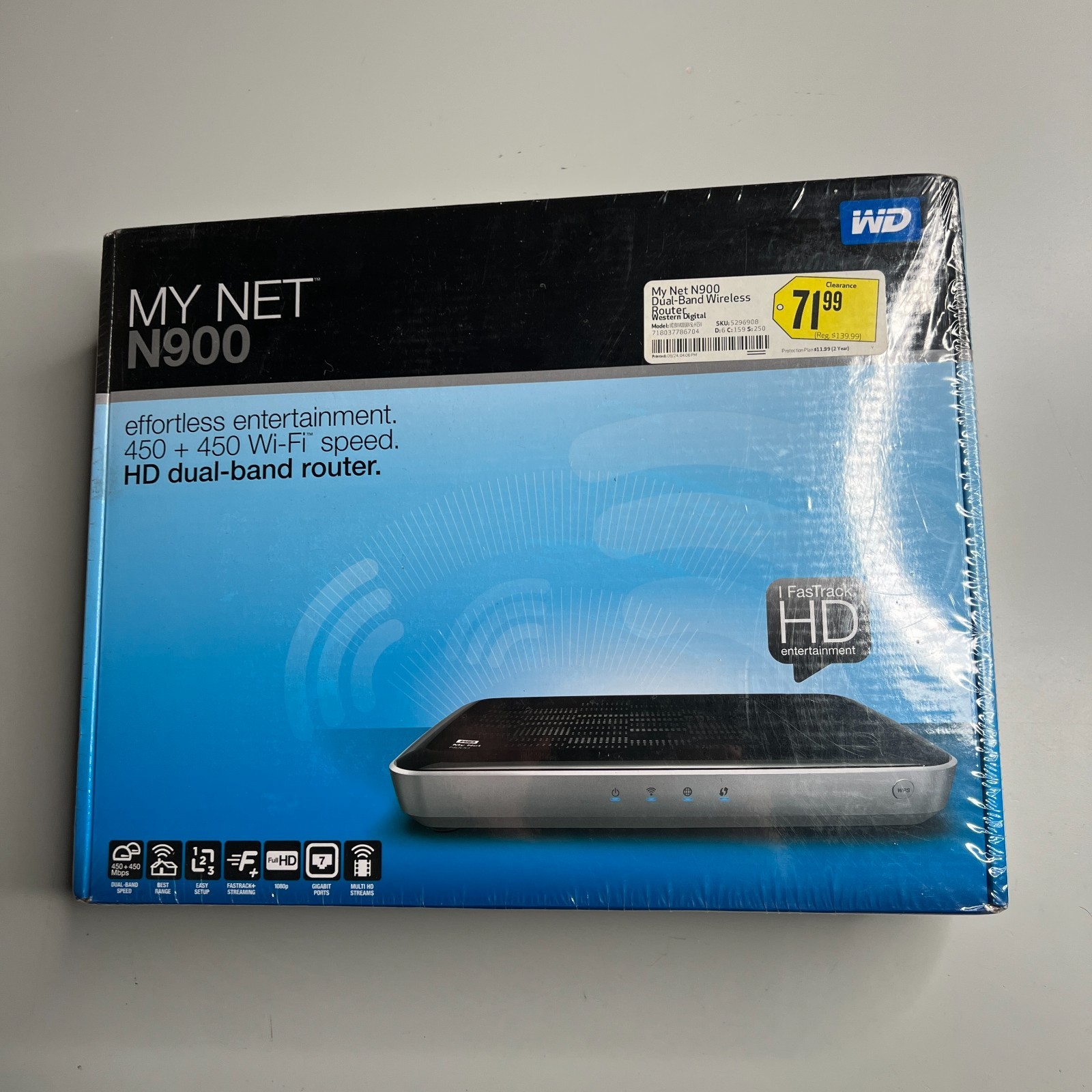 WD My Net N900 Dual Band Wireless Router 450+450 Mbps FastTrack HD New Sealed