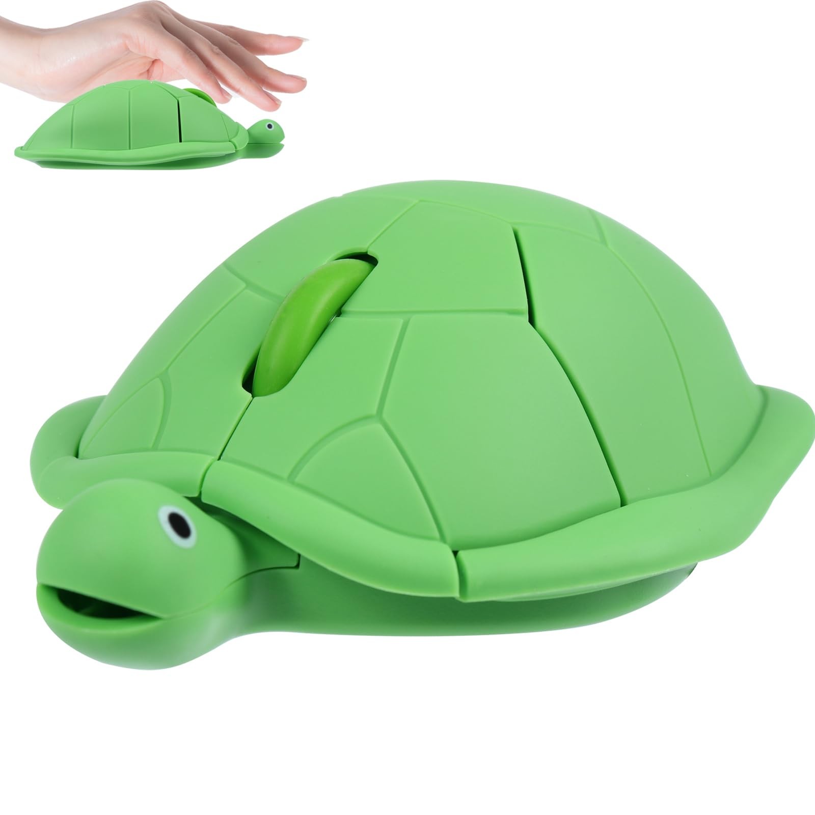 Wireless Turtle Shaped Mouse 2.4G Optical 3 Buttons Mint Green Mice