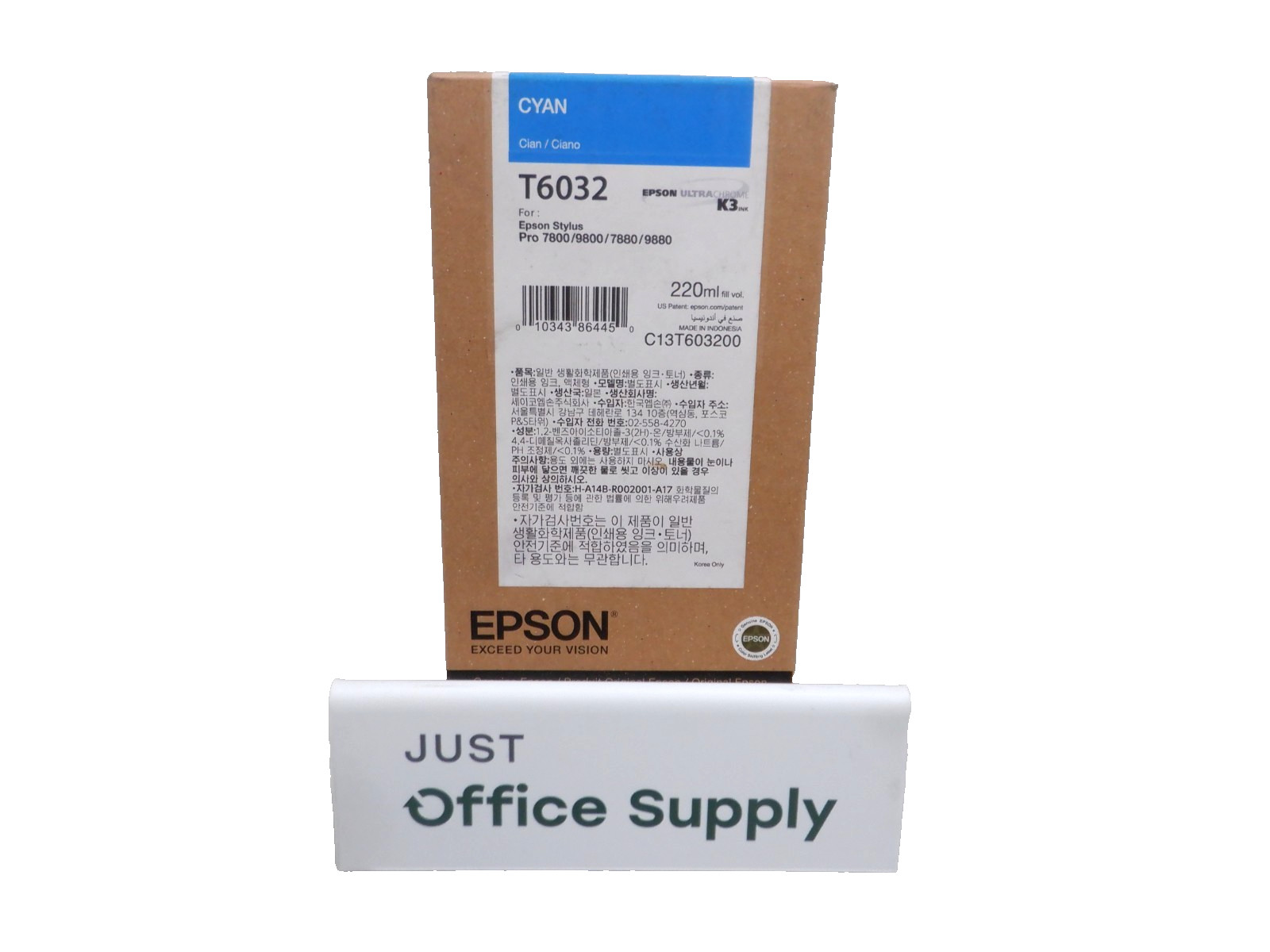 Genuine Epson T6032 Cyan  220ml  Ink Cartridge 