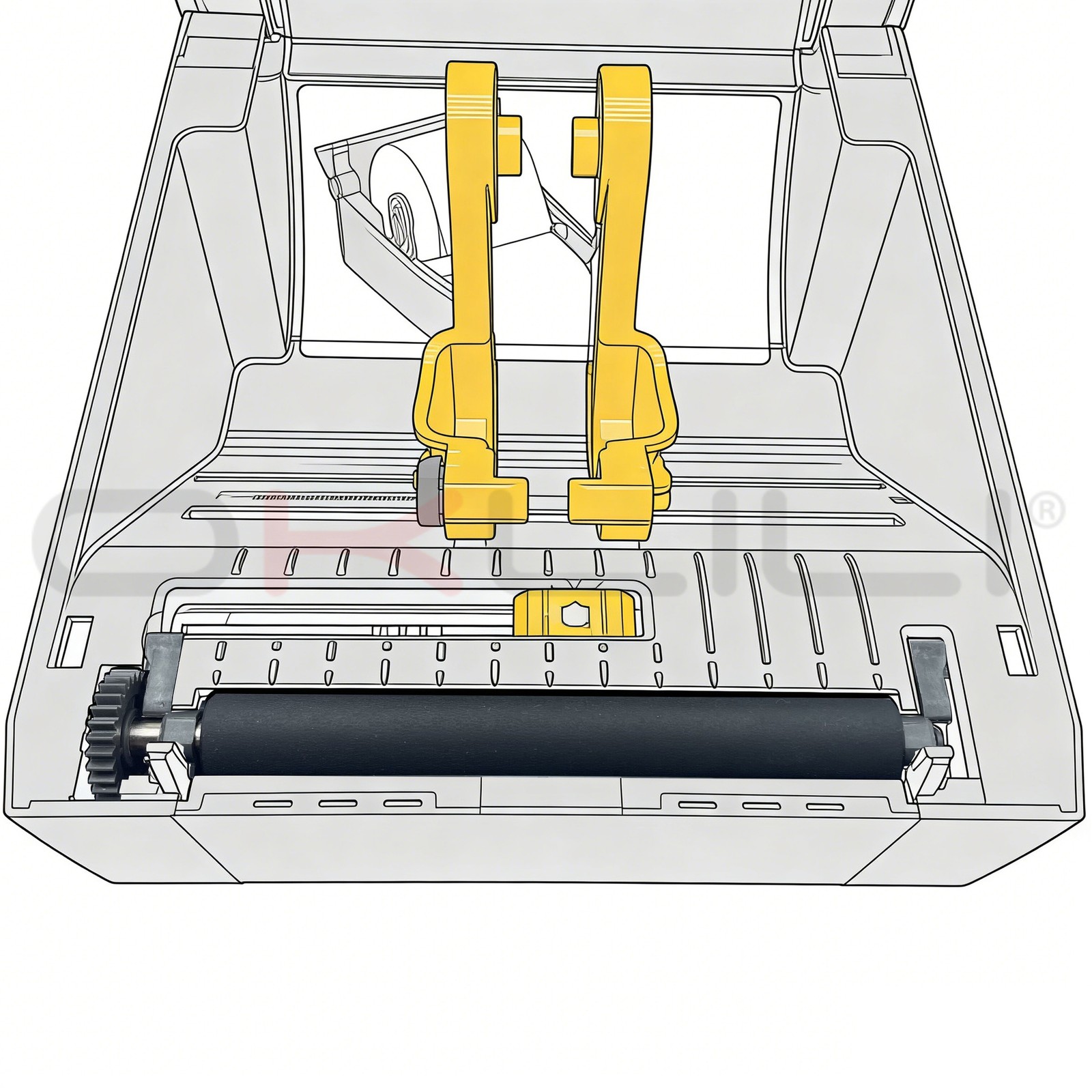US P1080383-414 Platen Transfer Roller Kit for Zebra ZD420D ZD620D Lable Printer