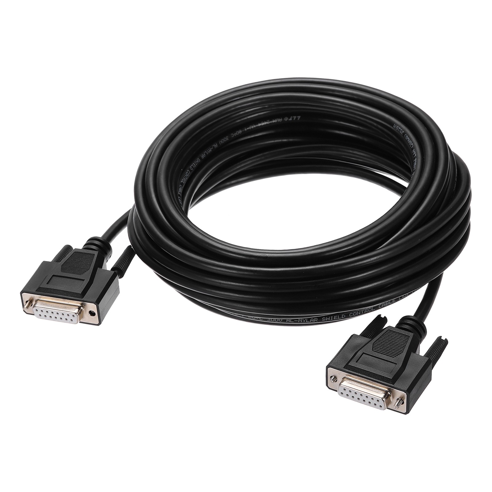 DB15 Serial Cable 28AWG Aluminium Foil Shielded DB15 Female Straight 32.8 ft