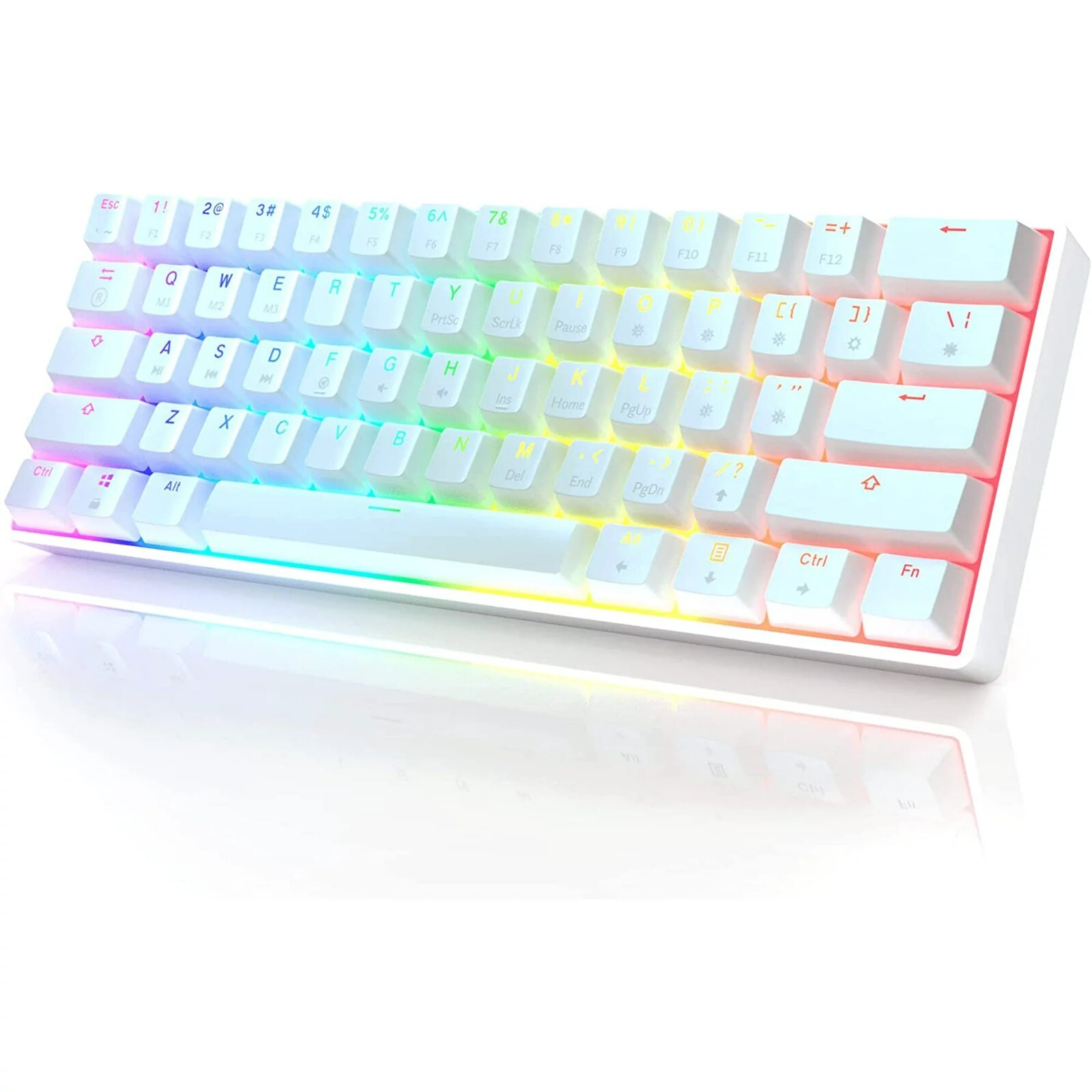 HK GAMING GK61 Mechanical Gaming Keyboard - 61 Keys Multi Color RGB Illuminated 