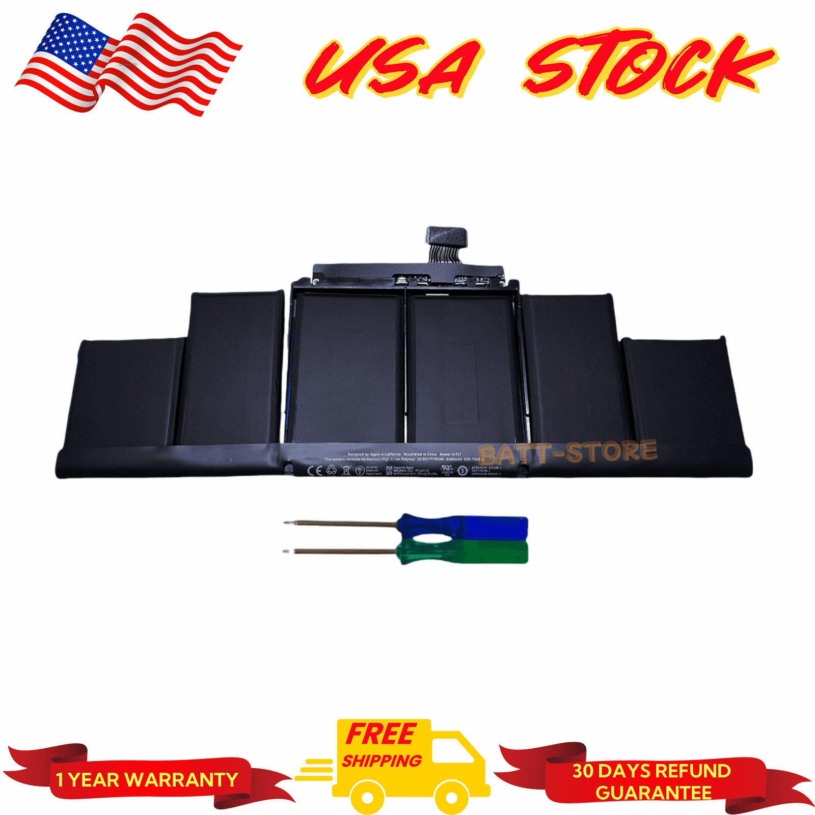 A1417 New ORIGINAL Battery for MacBook Pro 15" A1398 Retina Mid 2012 Early 2013