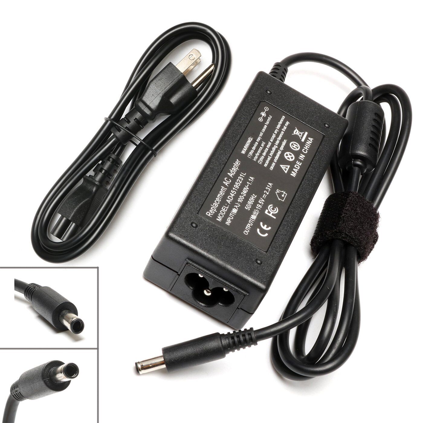 45W 19.5V 2.31A AC Adapter Charger For Dell Inspiron Laptop 4.5*3.0mm Tip 