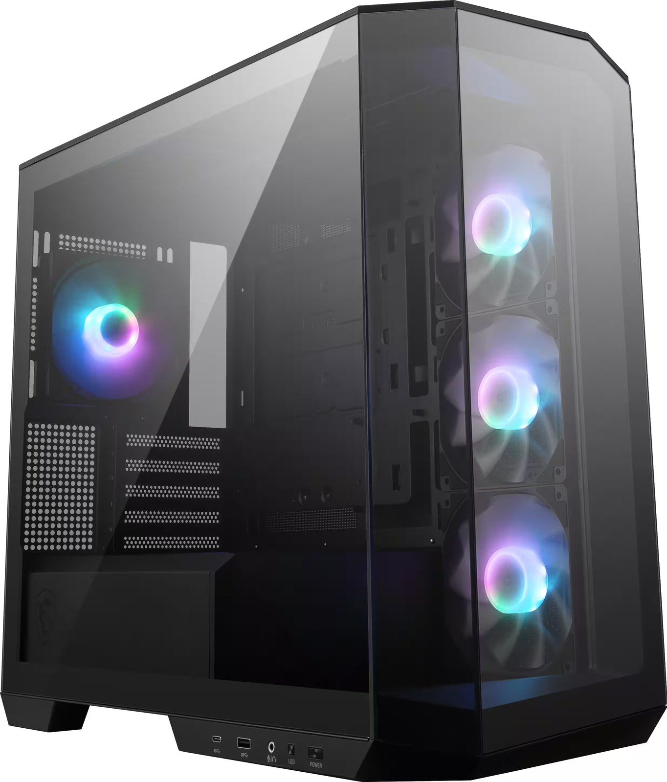 MSI - MAG PANO 100R PZ ATX Mid-Tower PC Case - Black