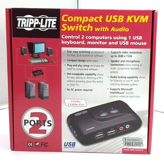 Tripp-Lite Compact USB KVM Switch with Audio