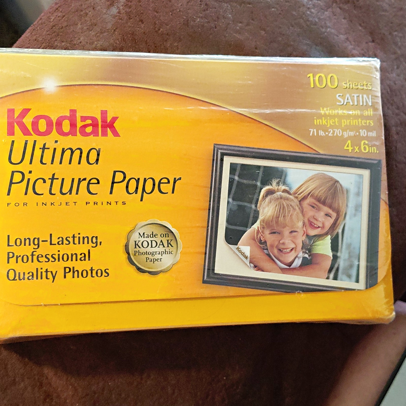 Kodak Ultima Picture Paper 4x6 Satin 100 Sheets 71 lb Inkjet Photo Paper
