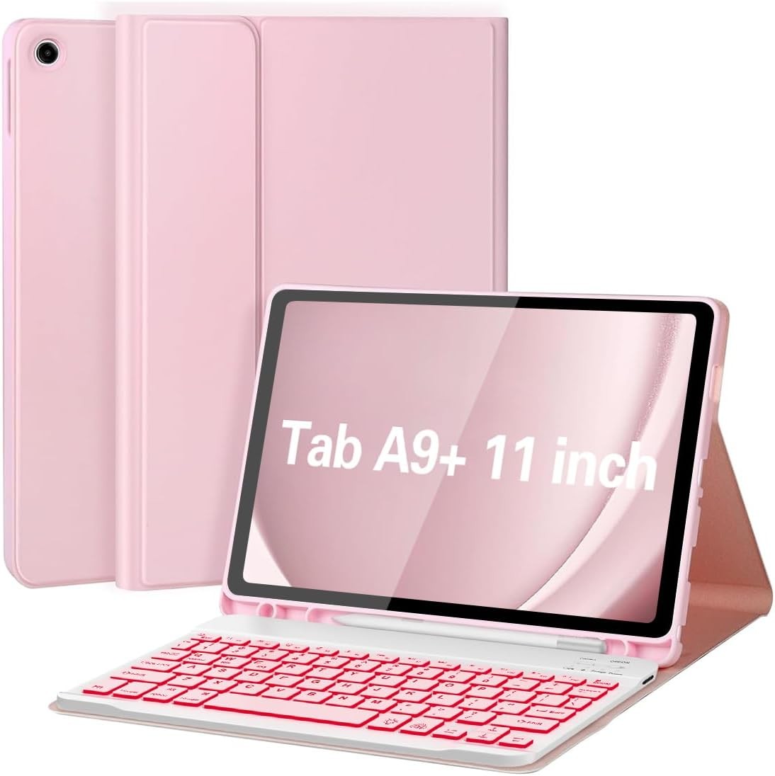 Case for Galaxy Tab A9 Plus 11 Inch 2023, Detachable Keyboard Cover with S Pen H
