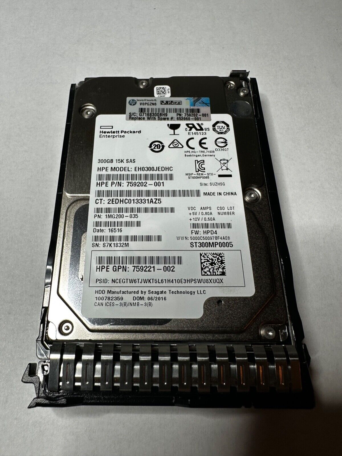 HP EH0300JEDHC 300GB 2.5