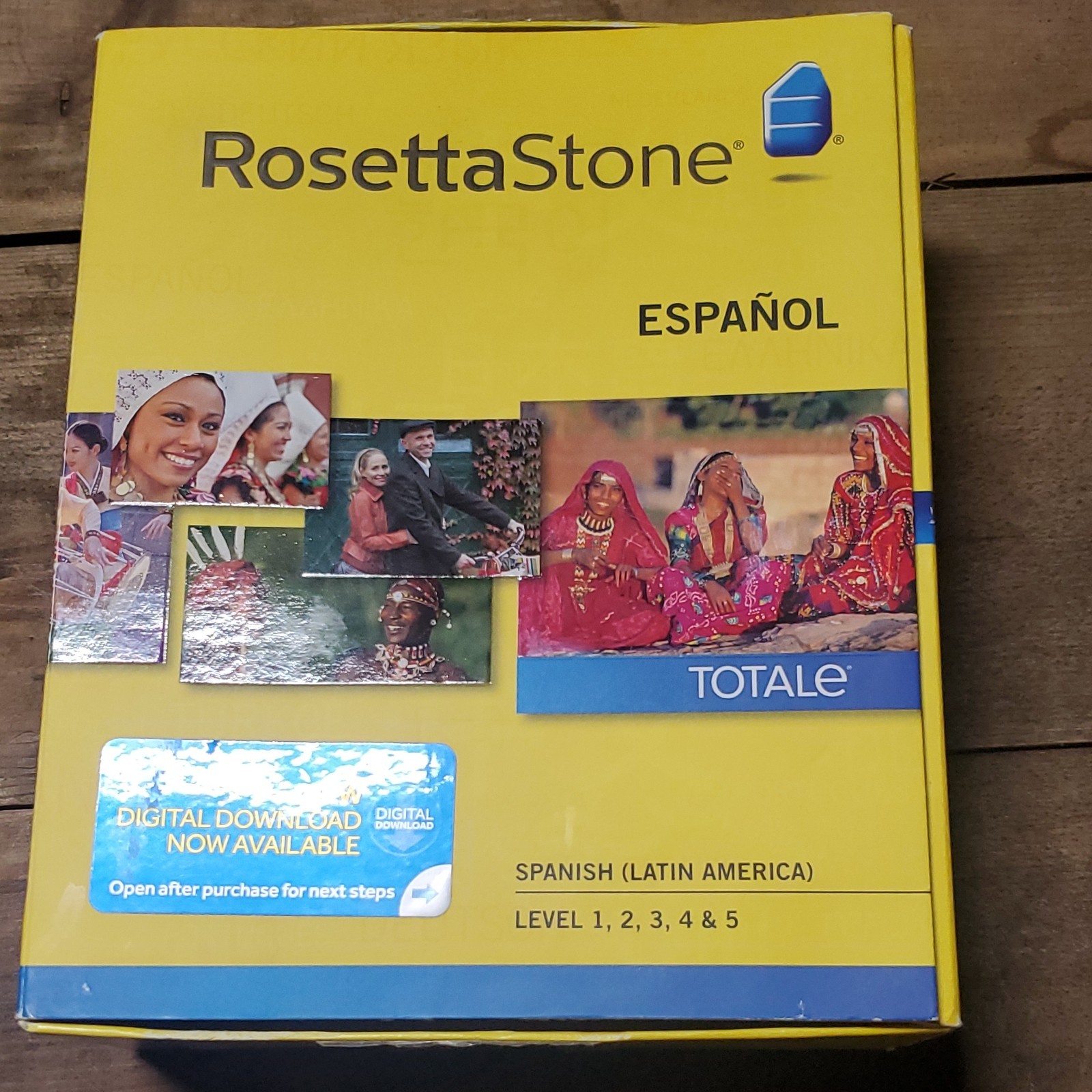 Rosetta Stone Spanish Levels 1-5  Box Set Complete Discs Headset PC From 2012