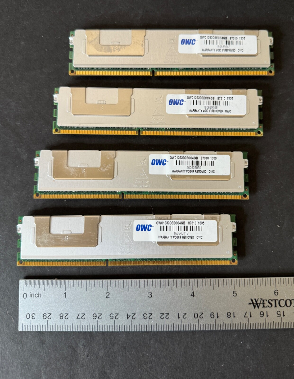 4x OWC 4GB PC10600 Memory Modules (OWC1333D3ECC4GB)