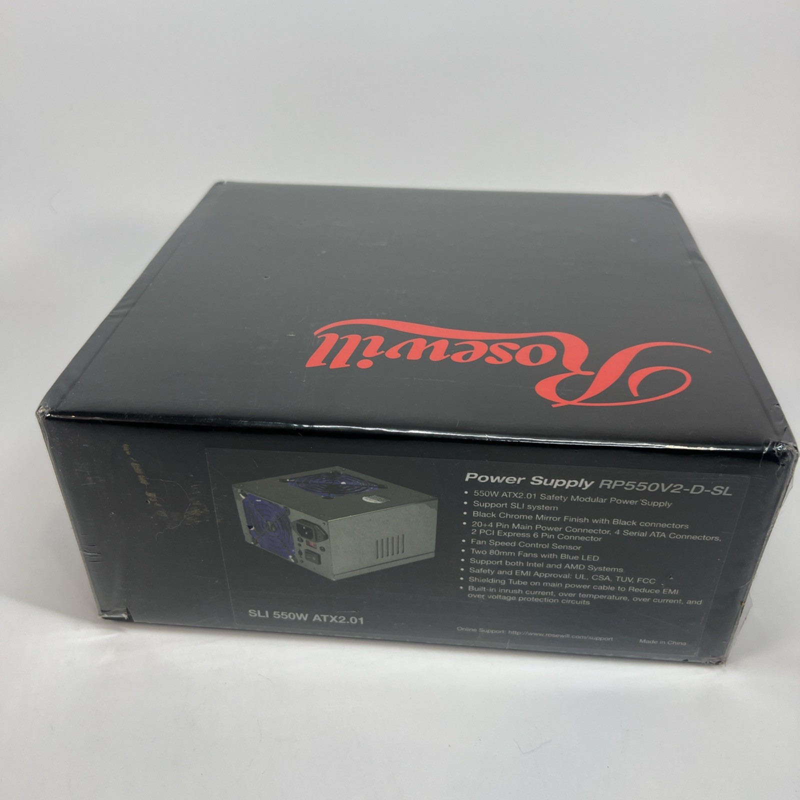 Rosewill AP-600X Performance Series 550W Desktop Power Supply- RP550V2‑D-SL NEW