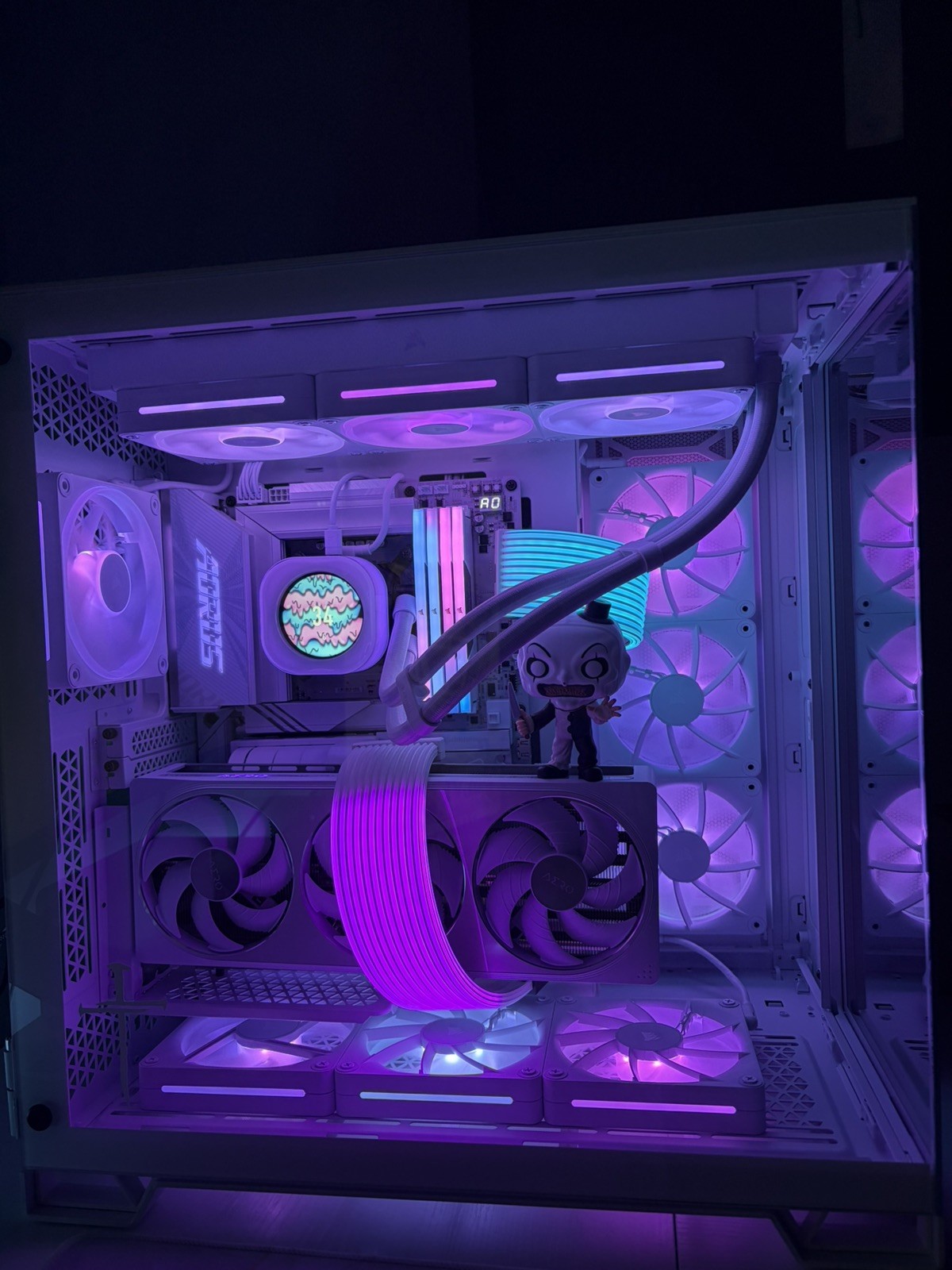 high end white gaming PC 