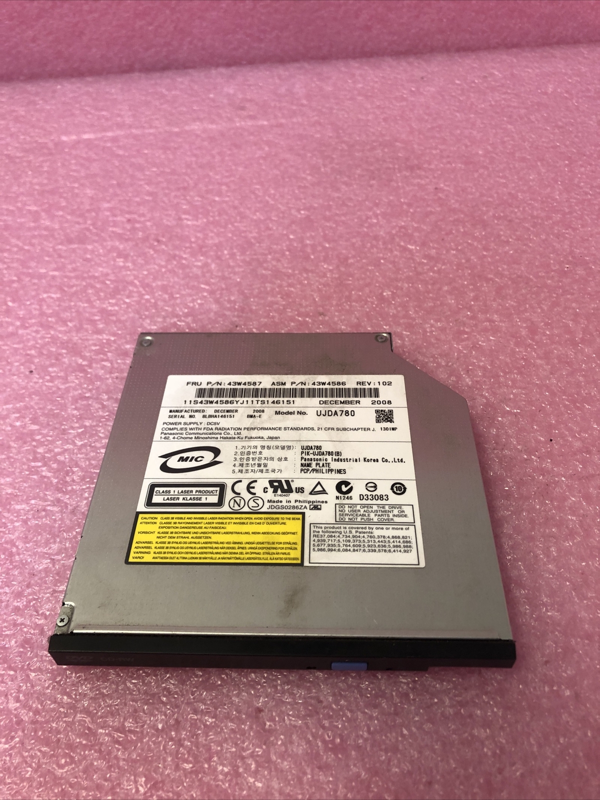 43W4587 IBM OPTICAL DRIVE INTERNAL CD-RW / DVD SLIMLINE DRIVE