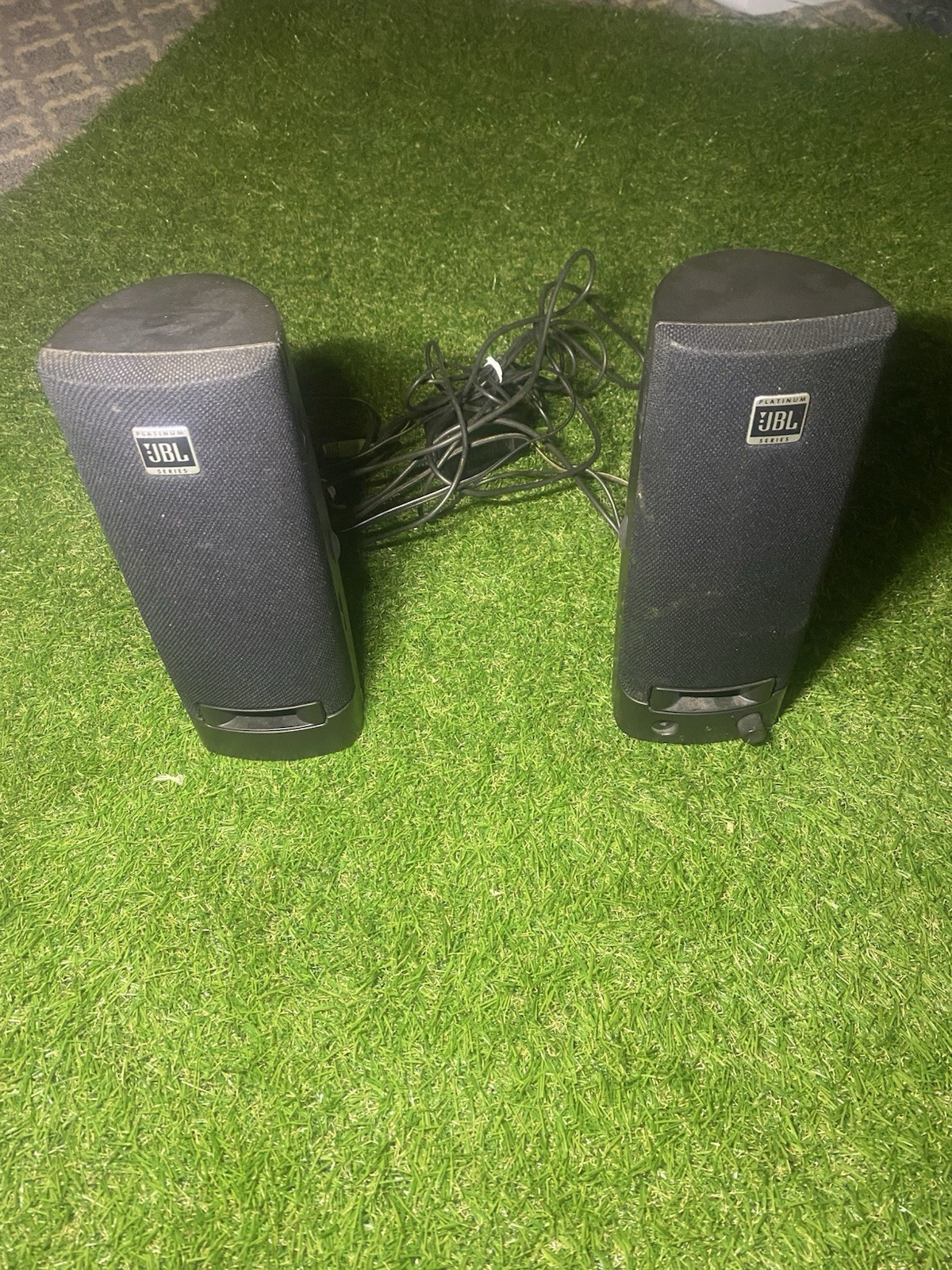 Vintage JBL platinum series computer speakers Tested working