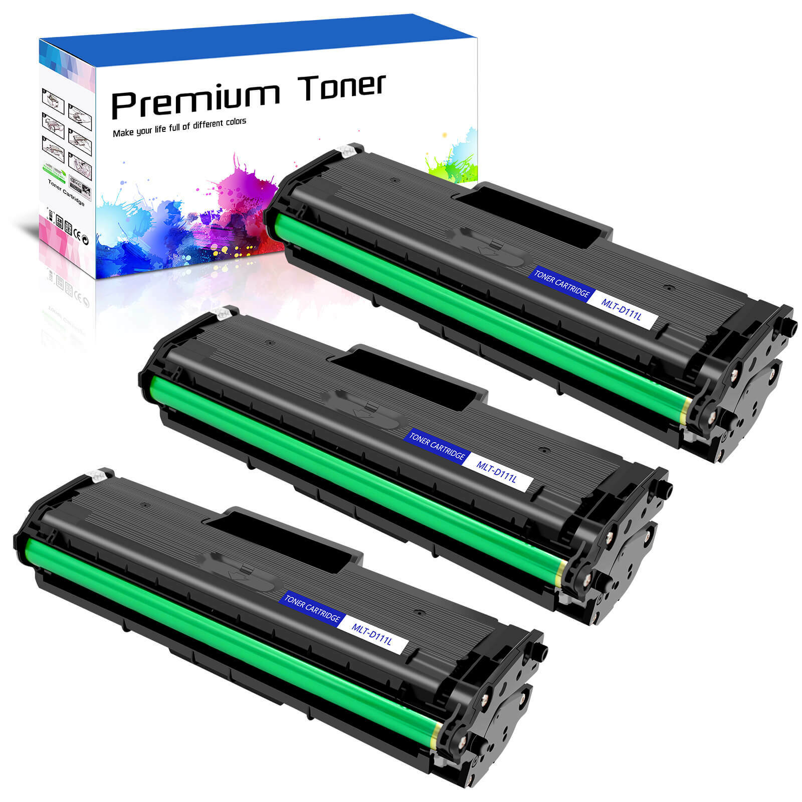 3PK MLT-D111L Toner Cartridge for Samsung SL-M2022 SL-M2022W SL-M2024W SL-M2026