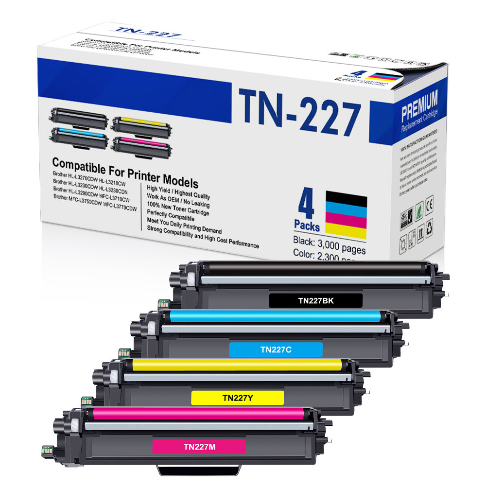 TN227 Toner HIgh Yield For Brother MFC-L3770CDW HL-L3270CDW L3290CDW LOT TN223