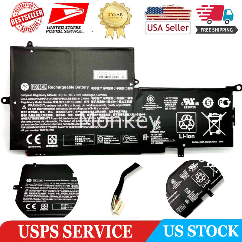 PK03XL Battery Genuine For HP 789116-005 4810A SPECTRE 13-4000 13-4003DX 56Wh