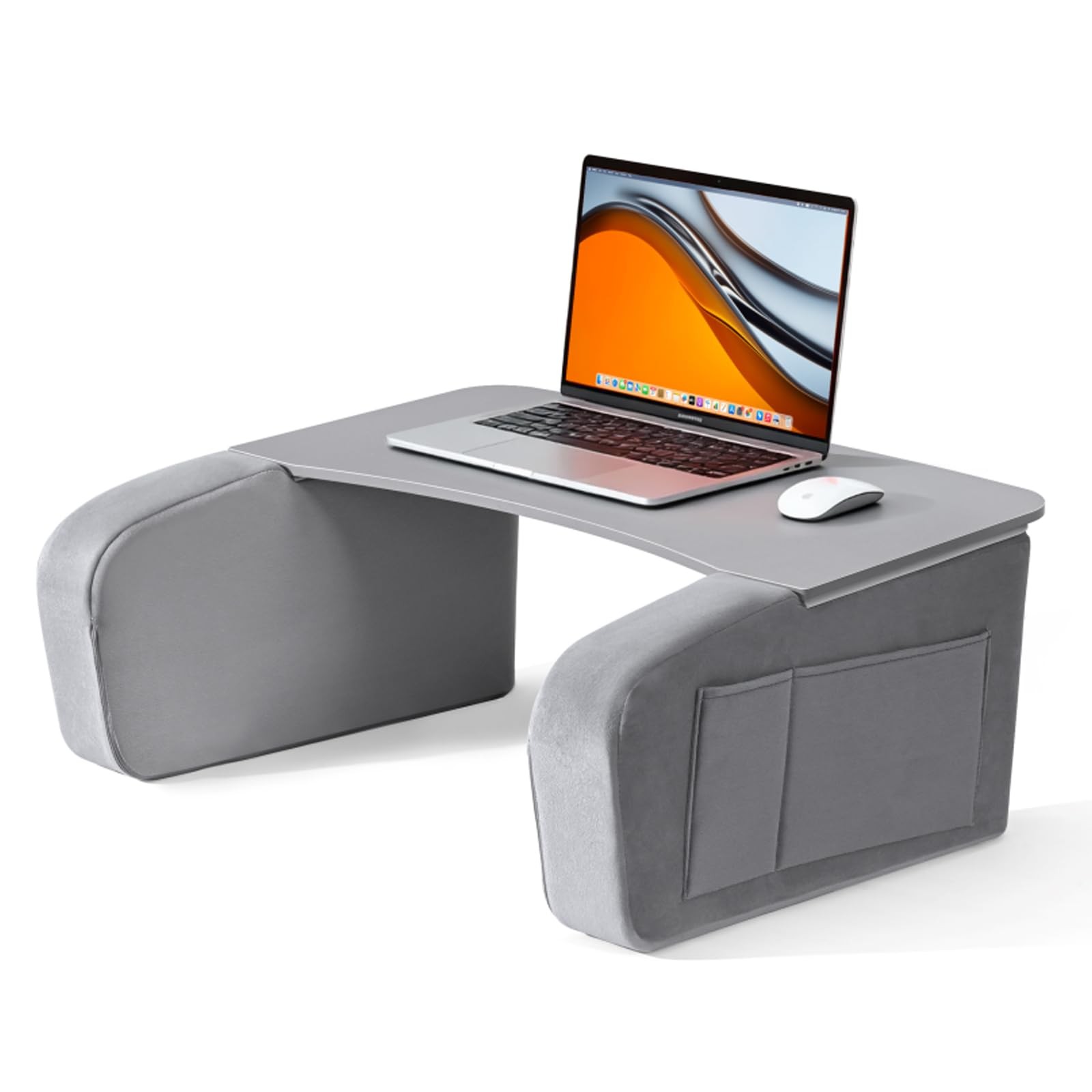 Lap Desk for Adults with Arm Rests, Ergonomic Laptop Pillow Stand