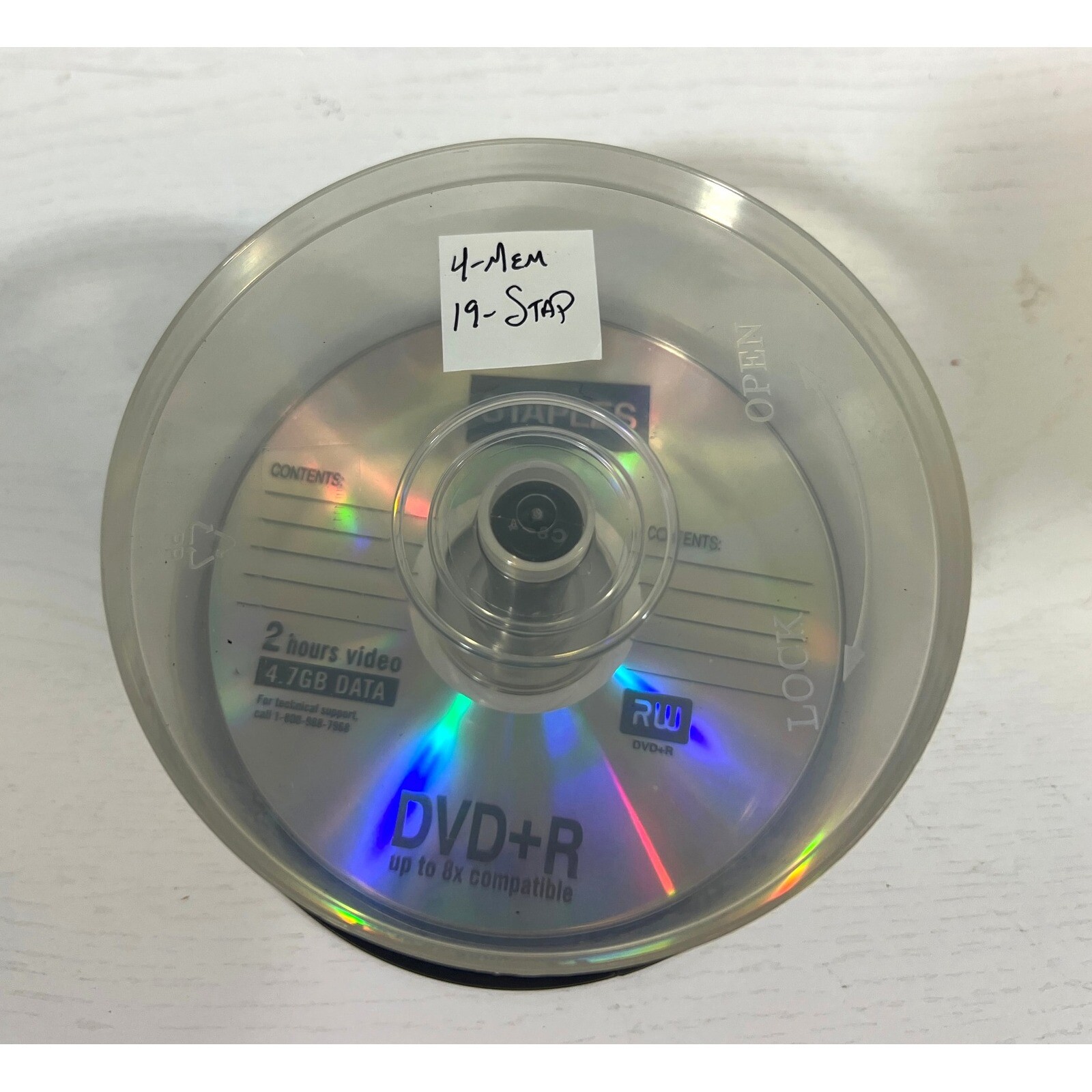 Staples & Memorex DVD+R Discs 4.7GB/2 Hours - Pack of 23 (4 Memorex, 19 Staples)