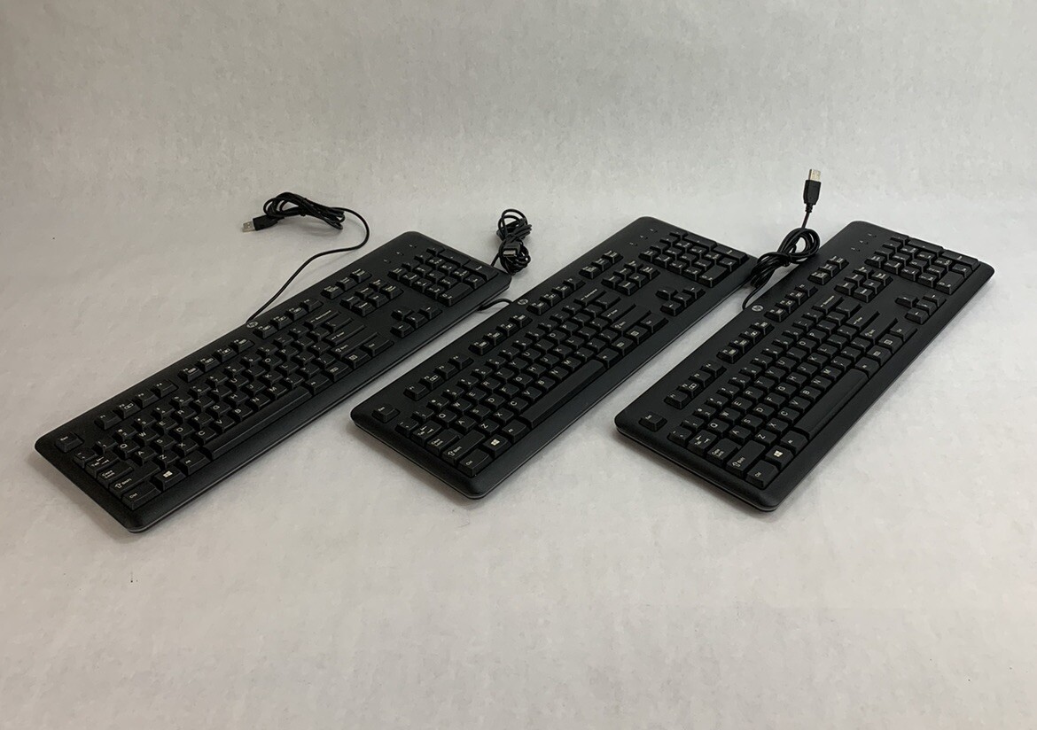 HP SK-2025 USB Wired Keyboard (Lot of 3)