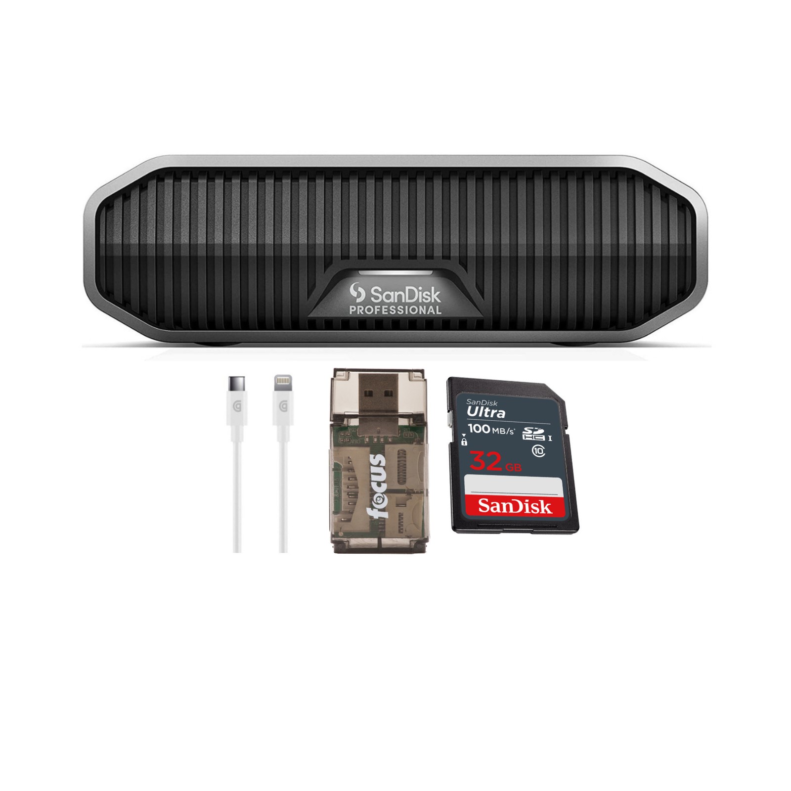 SanDisk Professional 12TB G-DRIVE Desktop Hard Drive w/Memory Card Bundle