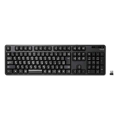ELECOM Keyboard Wireless Receiver Included Membrane Full Keyboard Black