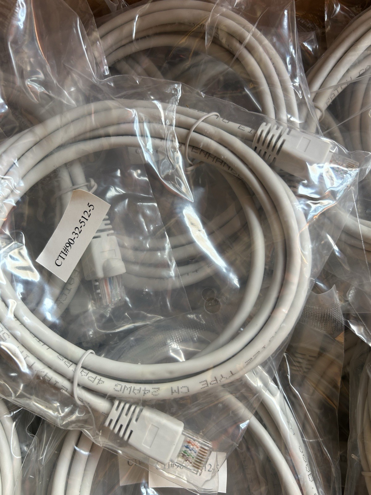 100x Cat5e Ethernet Patch Cable 5ft White RJ45 LAN Network Cables Bulk