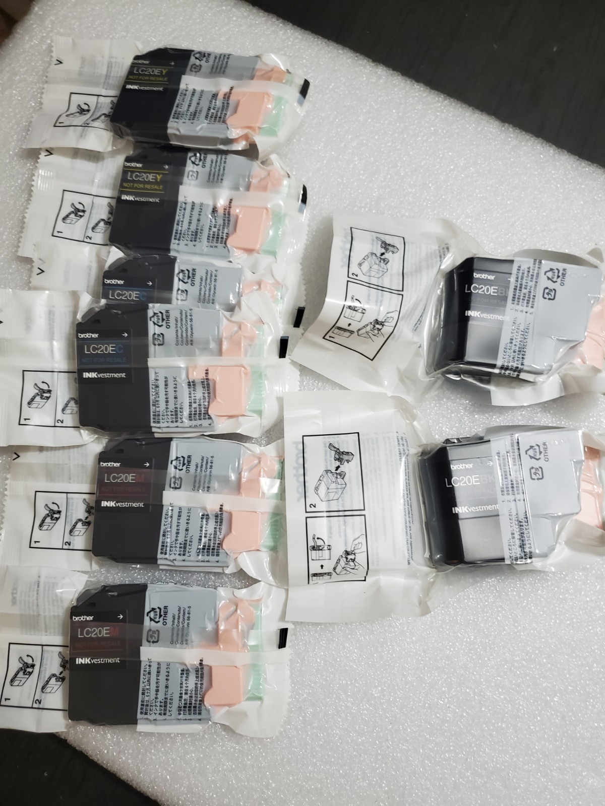 LC20E Genuine Brother Ink 8pk 2xCyan,2x Yellow, 2x Magenta, & 2x Black