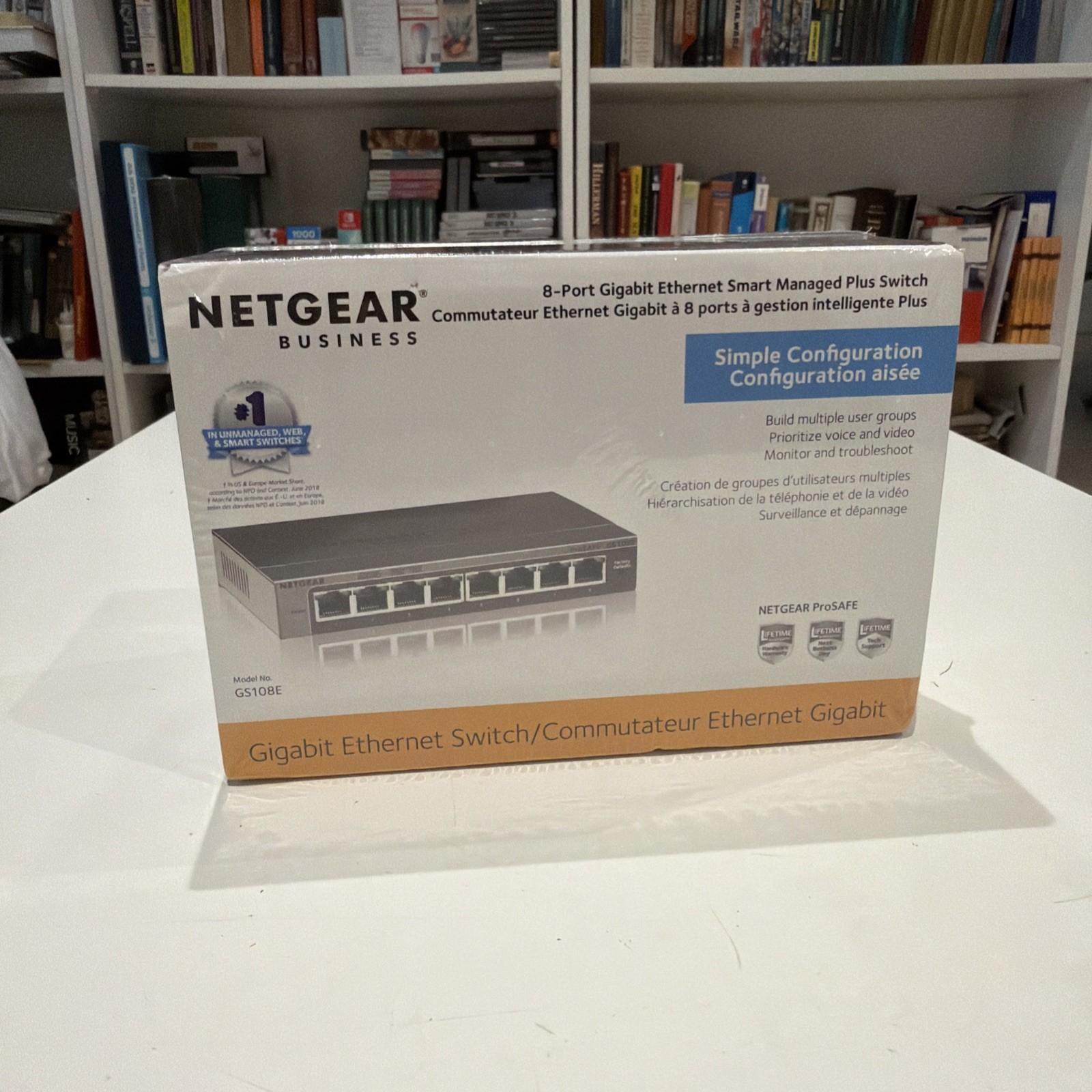 Netgear Business 8 Port Gigabit Ethernet Smart Managed Plus Switch Model GS108E