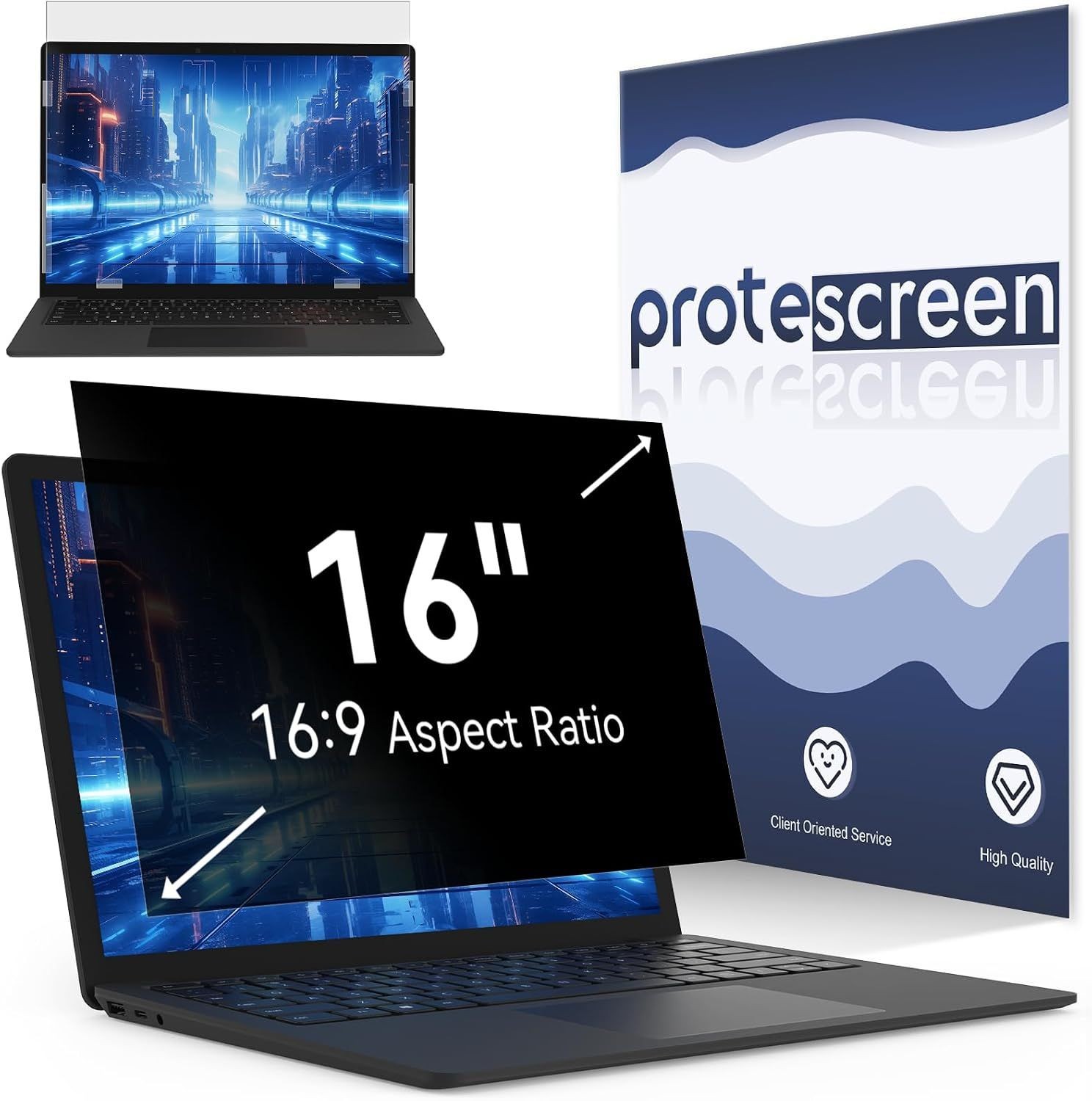 16 Inch Laptop Privacy Screen Compatible With Acer Dell Hp Lenovo Asus Thinkpad