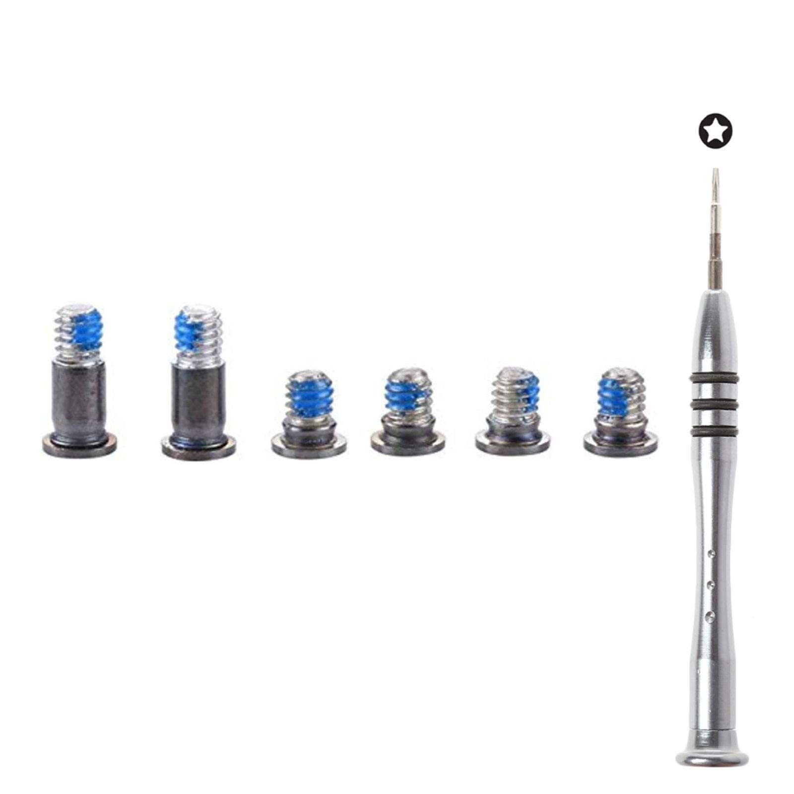 Replacement 6 Pcs Gray Bottom Case Screws & P5 Pentalobe Screwdriver Kit for ...