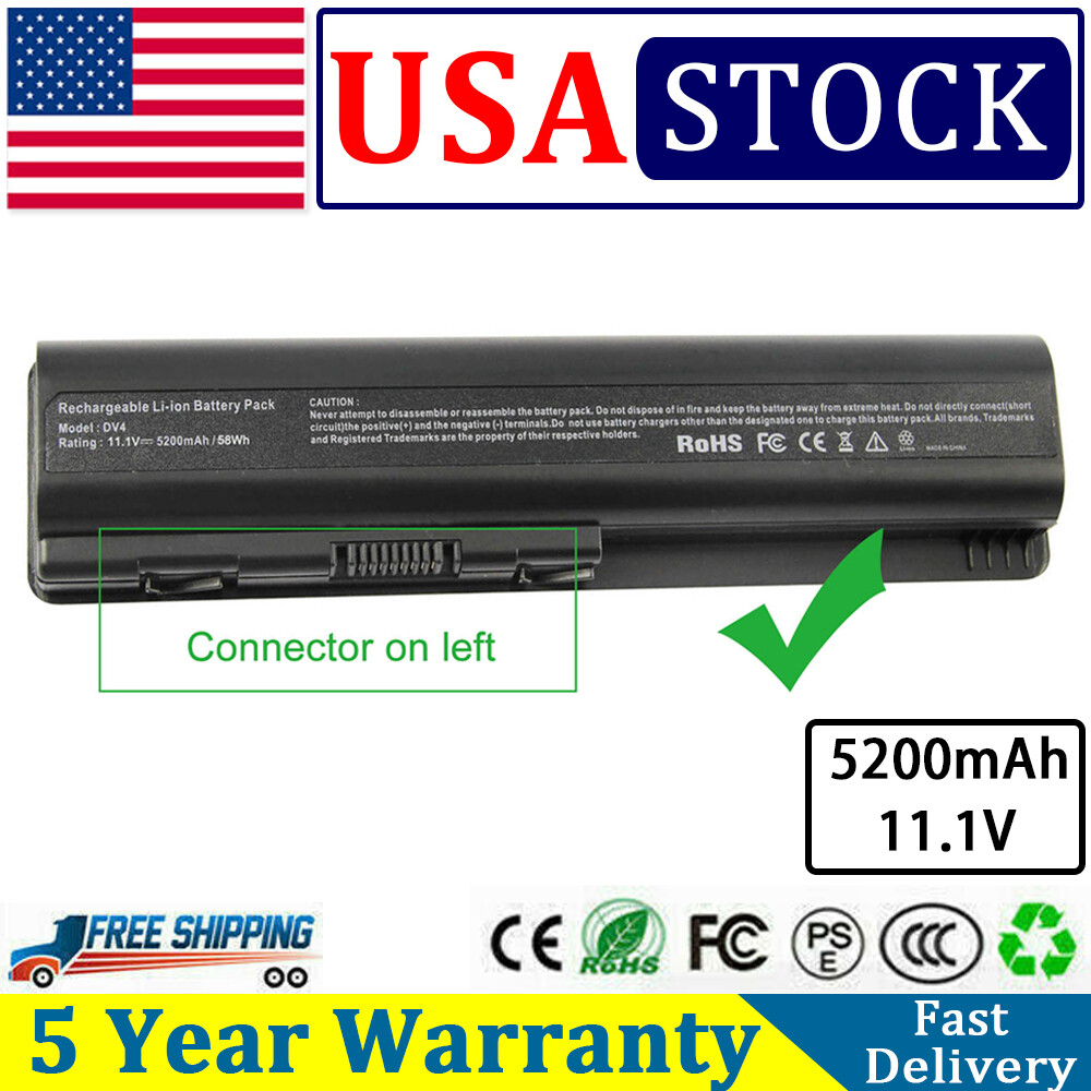 Replacement Battery for HP HSTNN-CB72 CQ40 CQ45 CQ50 CQ60 CQ70 DV4 DV5 5200mAh