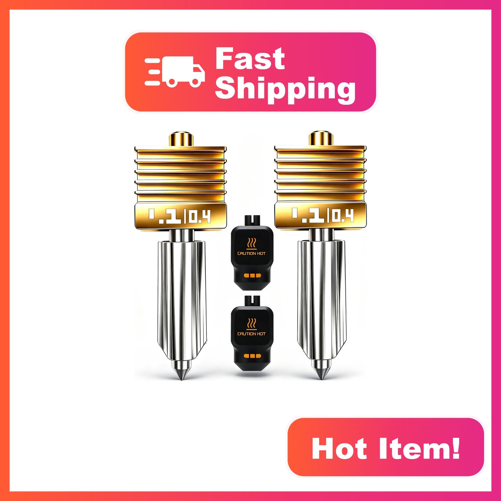 Wefuit 2 Pk 0.4mm Hotend Nozzle for Bambu Lab
